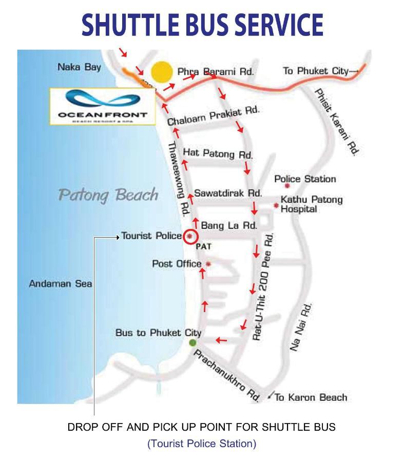 Oceanfront Beach Resort - Sha Extra Plus Patong Exteriör bild Pattaya Beach map